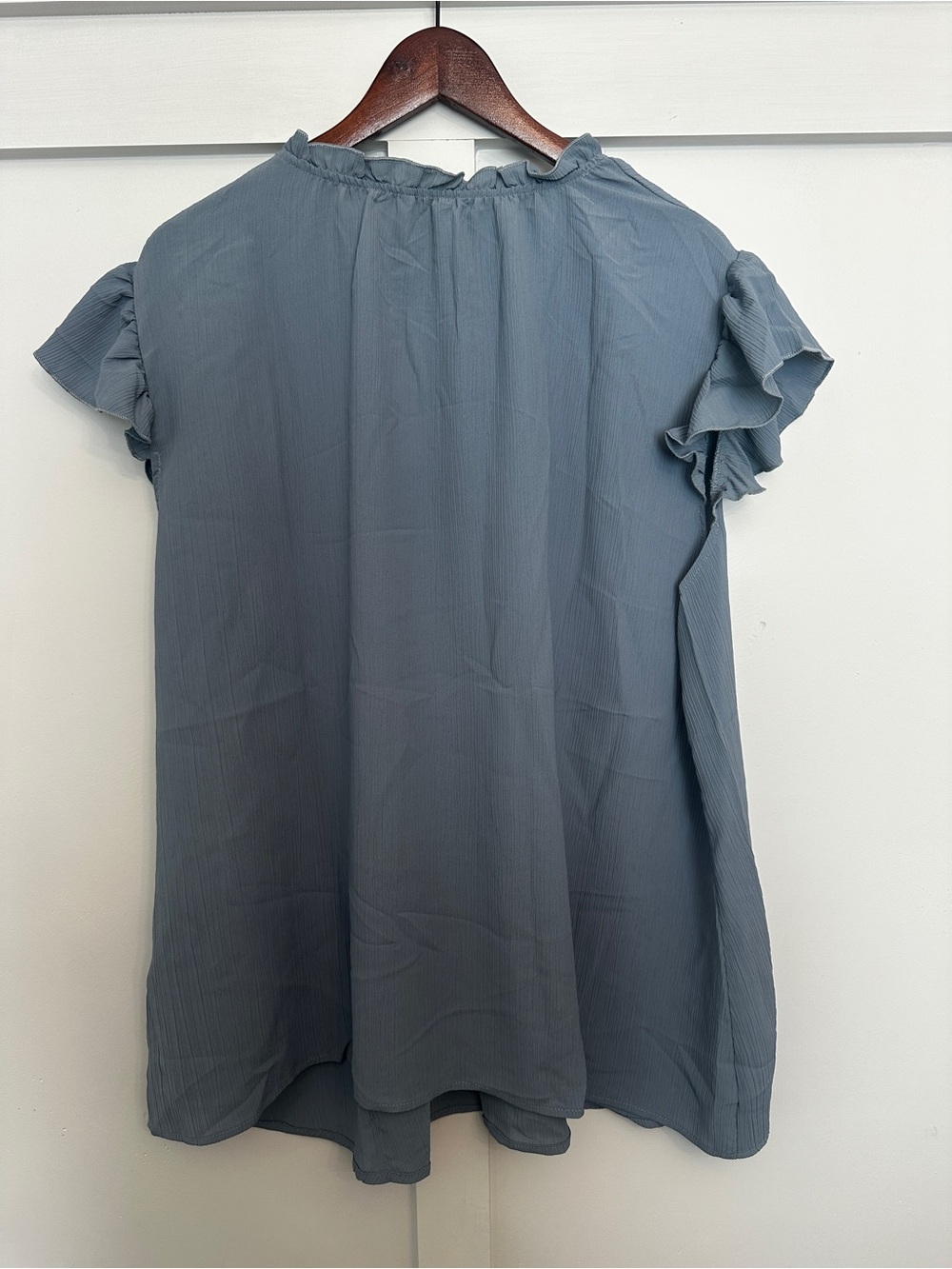 Plus Size Ruffled Cap Sleeve Top - Picture 3 of 4